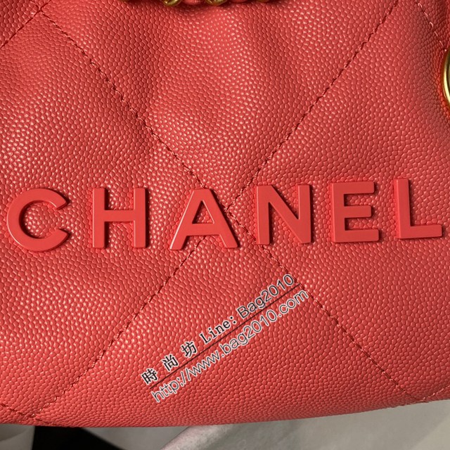 Chanel專櫃新款mini22鏈條女包 香奈兒23BAS3980顆粒22bag經典黑色款迷你版牛皮包 djc5501